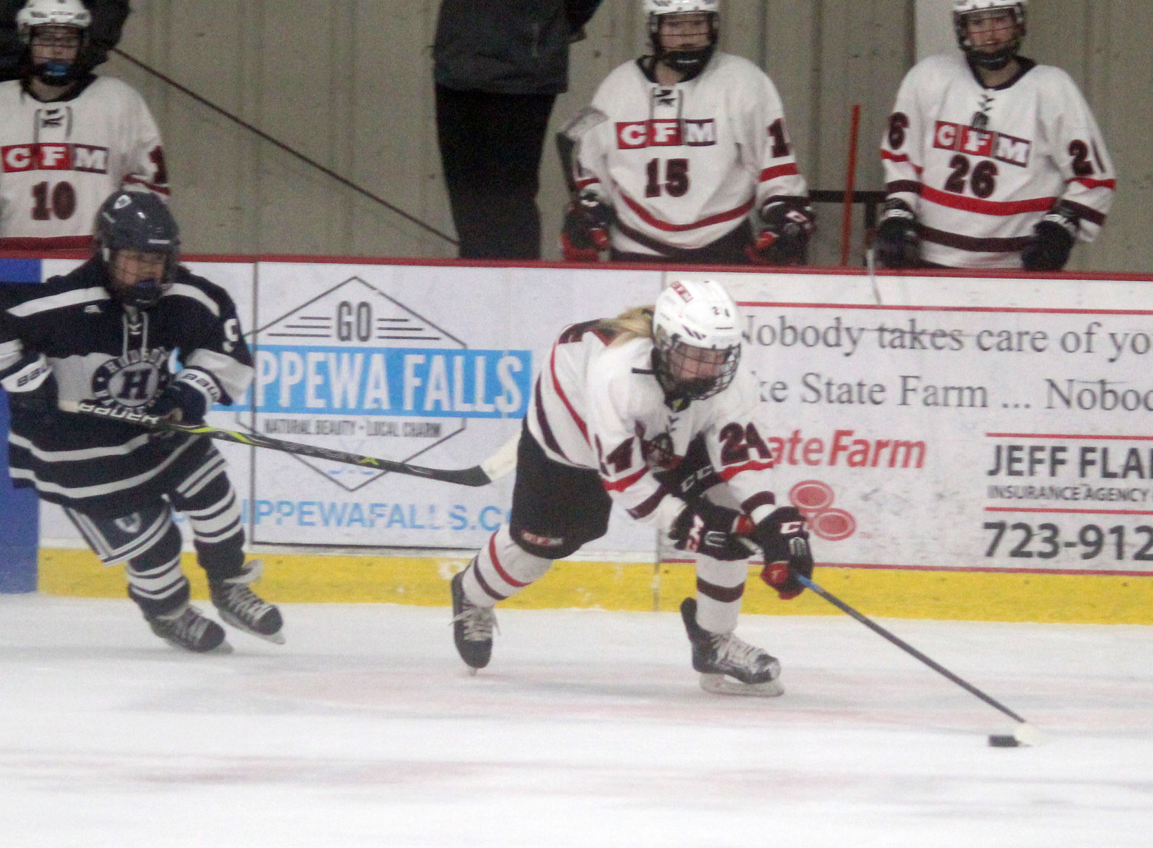 Hudson at Chi-Hi/Menomonie girls hockey 1-10-19